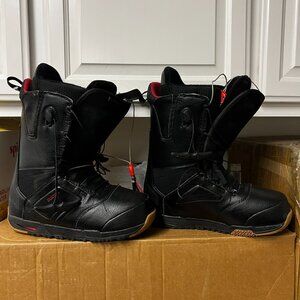 Burton Ruler Imprint 2 Speed Lace Black Leather Snowboard Snow Boots Mens sz 10